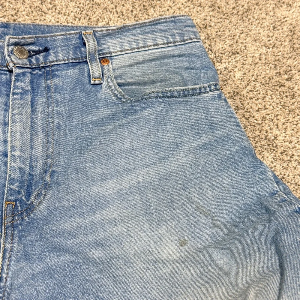 Levi's Womens 512 Slim Taper Jeans Light Wash Denim WaterLess W33 L34 Blue Denim